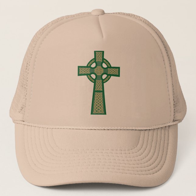 Casquette vert de croix celtique (Devant)