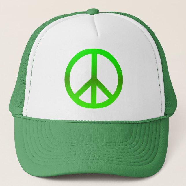 Casquette Vert de symbole de paix (Devant)