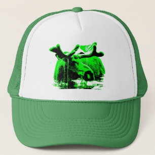 Casquette vert d'orignaux