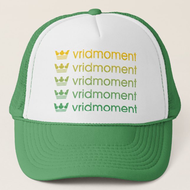 Casquette vert/jaune des années 1990 de vridmoment (Devant)