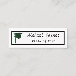 Casquette vert - Nom du diplôme Insérer les cartes