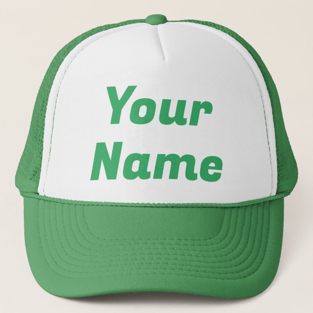 Casquette Vert PERSONNALISABLE (Devant)