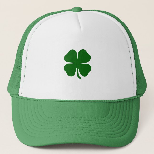 Casquette Vert quatre feuilles Clover Lucky Irlandais Modern (Devant)
