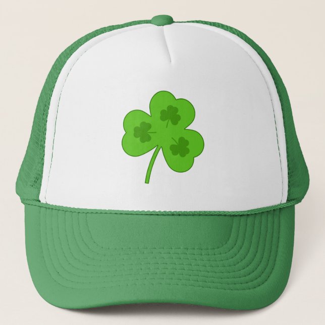 CASQUETTE VERT TRÈFLE DE LA SAINT-PATRICK  (Devant)
