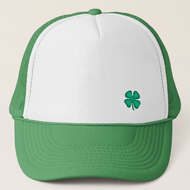 Casquette verte de camionneur Lucky 4 Leaf Irish C (Devant)