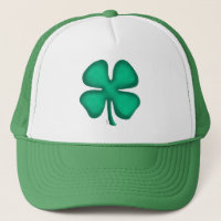 Casquette verte de camionneur Lucky 4 Leaf Irish C