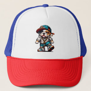 Casquette Vêtements de rue amusants Bulldog HipHop