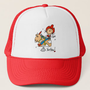 Casquette Vêtements et Cadeaux Cowgirl Stick Figure Yee Haw