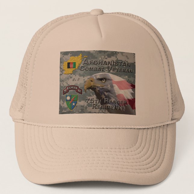Casquette Vétéran de combat afghan 75e régiment de rangers (Devant)