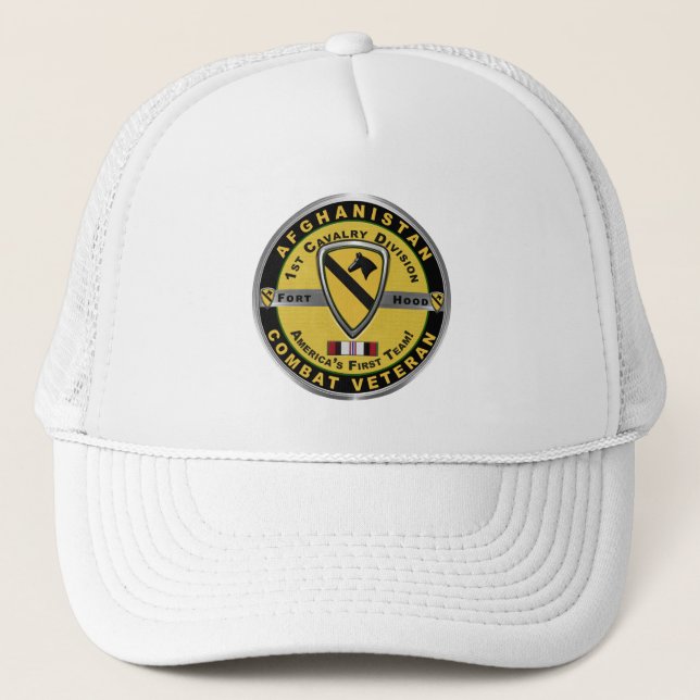 Casquette Vétéran de la 1re division de cavalerie en Afghani (Devant)