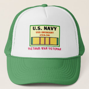 CASQUETTE VÉTÉRINAIRE DE GUERRE DE CVA-34 ORISKANY VIETNAM