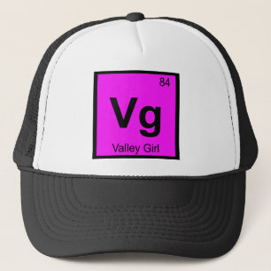 Casquette Vg - Valley Girl Chimie Symbole du tableau périodi