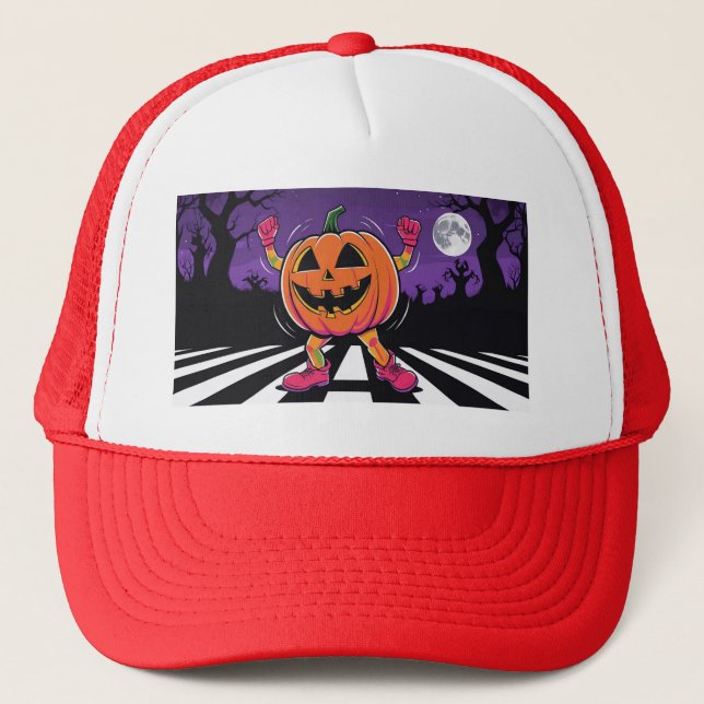Casquette Vibe me Jack-o-lantern Trucker Chapeau (Devant)