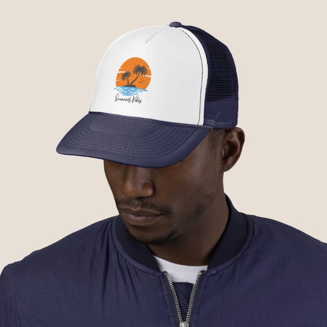 Casquette Vibes d'été tropicales (En situation)