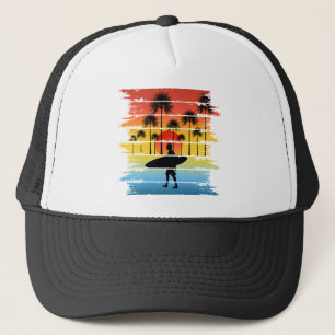 Casquette Vibes d'été vintage silhouette surfeur