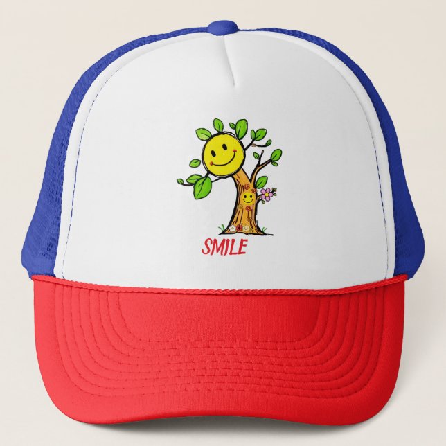 Casquette Vibes positives "Smile Tree" (Devant)