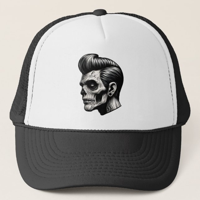 Casquette Vibes Rockabilly Zombie (Devant)