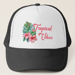 Casquette Vibes tropicales Aquarelle Florale