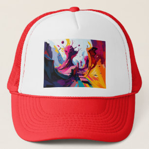 Casquette Vibrant Abstract Fantasy Landscape