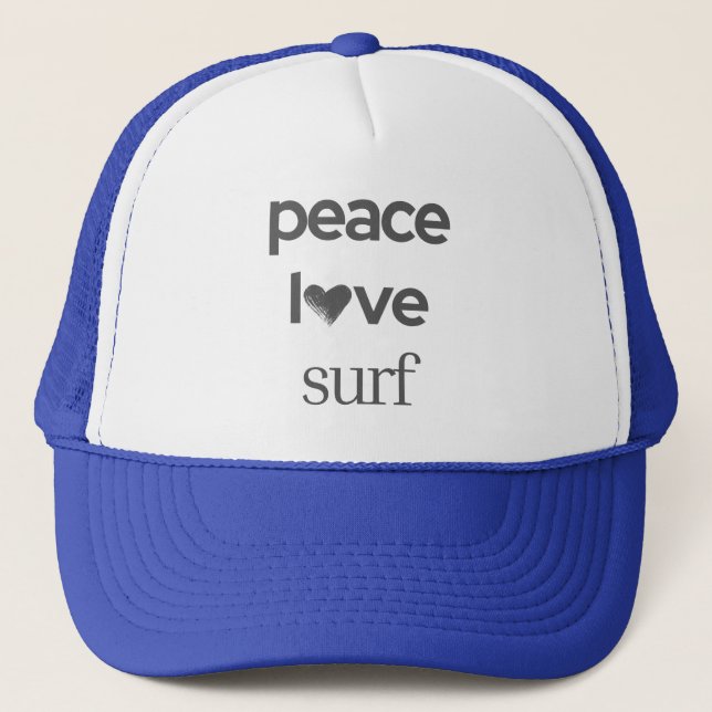 Casquette Vie Côtière Surf Graphique Amour Paix Graphique Pl (Devant)