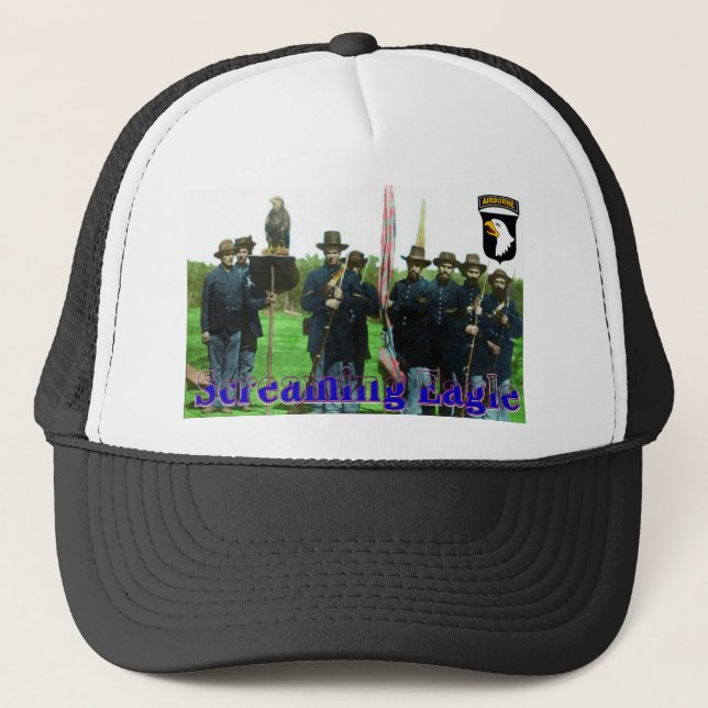 Casquette Vieille guerre civile d'Abe le Wisconsin criant (Devant)