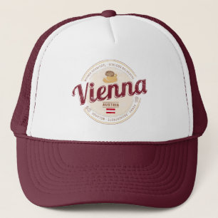 Casquette Vienne Autriche Capitale Vintage Viennese Melange