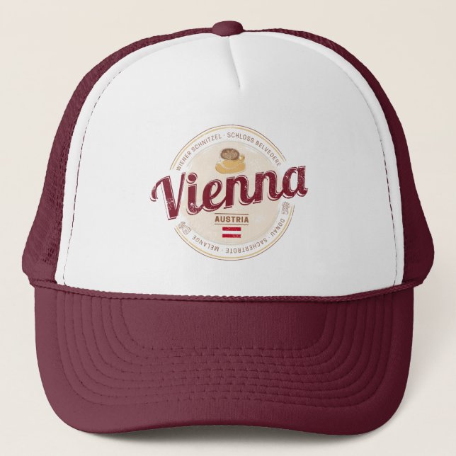 Casquette Vienne Autriche Capitale Vintage Viennese Melange (Devant)