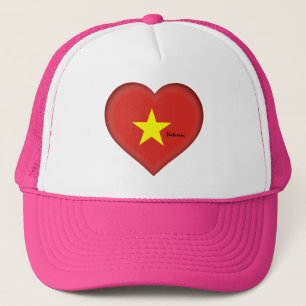 Casquette Vietnam flag & Heart, mode Viêt Nam/fans sportifs