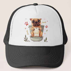 Casquette Vieux Bouledogue Français En Colère Tenant du Papi