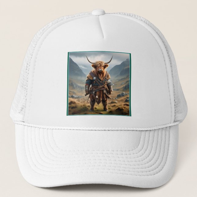 Casquette Viking Highland Cow,  (Devant)