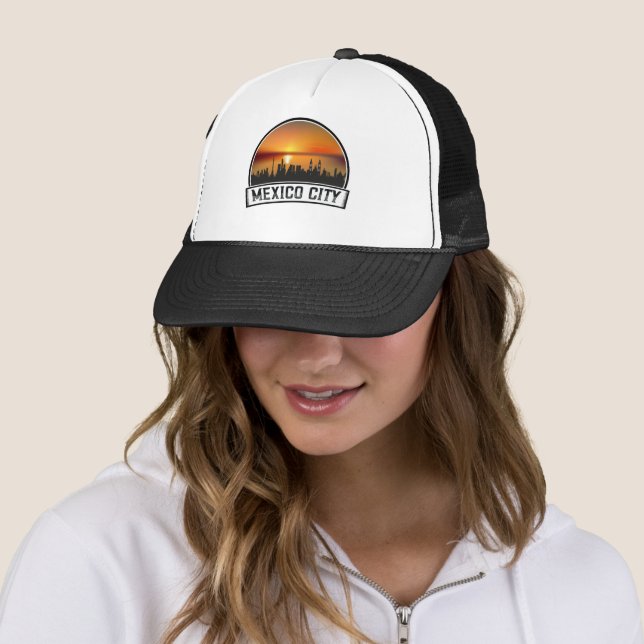 Casquette Ville de Mexico Vintage Sunset (En situation)