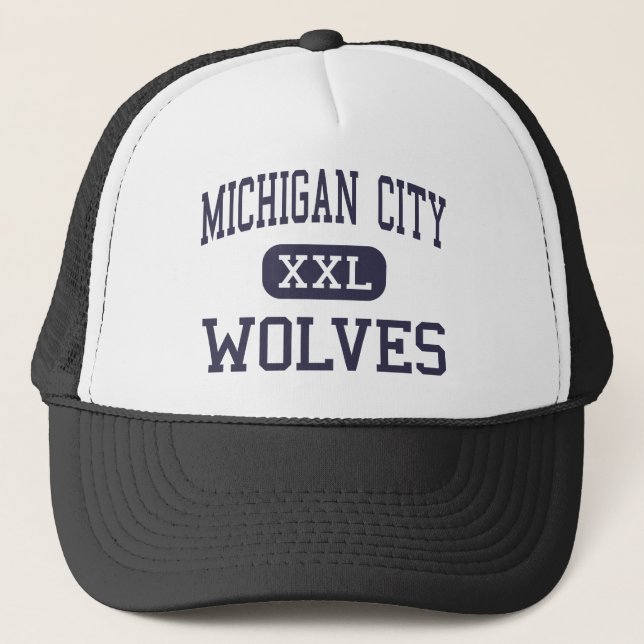 Casquette Ville du Michigan - loups - haute - ville du (Devant)