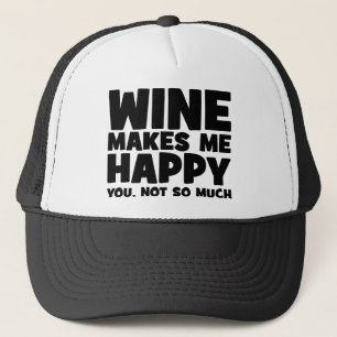 Casquette Vin Me Rendre Heureux - Vin De Novelté Drôle