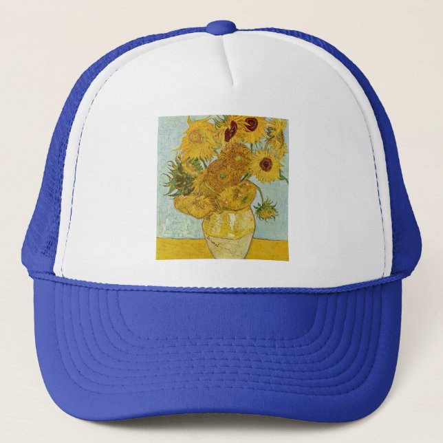 Casquette Vincent Van Gogh - Vase avec douze tournesols (Devant)