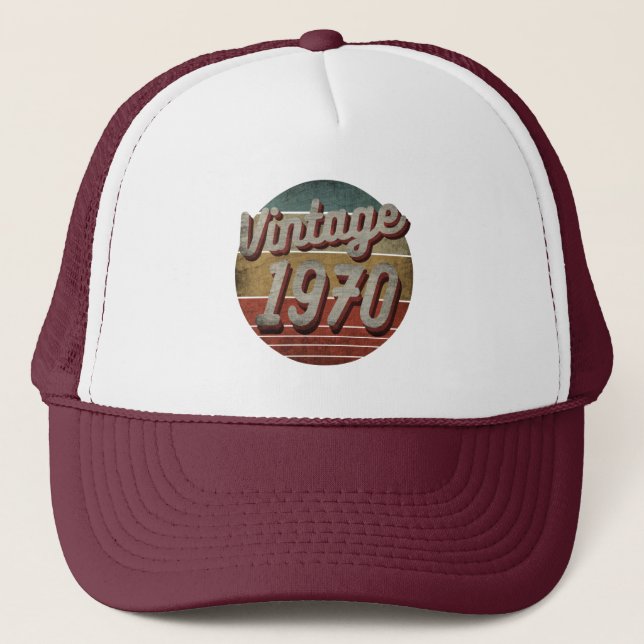 CASQUETTE VINTAGE 1970 HOMMES FEMMES ANNIVERSAIRE CADEAU TRU (Devant)