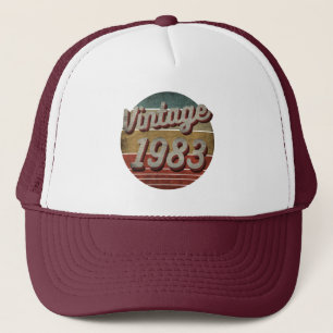 CASQUETTE VINTAGE 1983 HOMMES FEMMES ANNIVERSAIRE CADEAU TRU