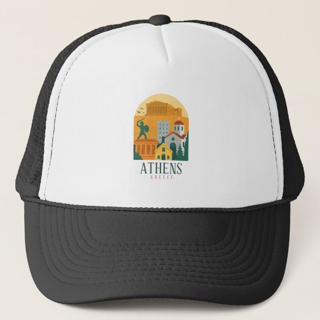 Casquette Vintage Athènes Grèce Voyage - Parthenon (Devant)