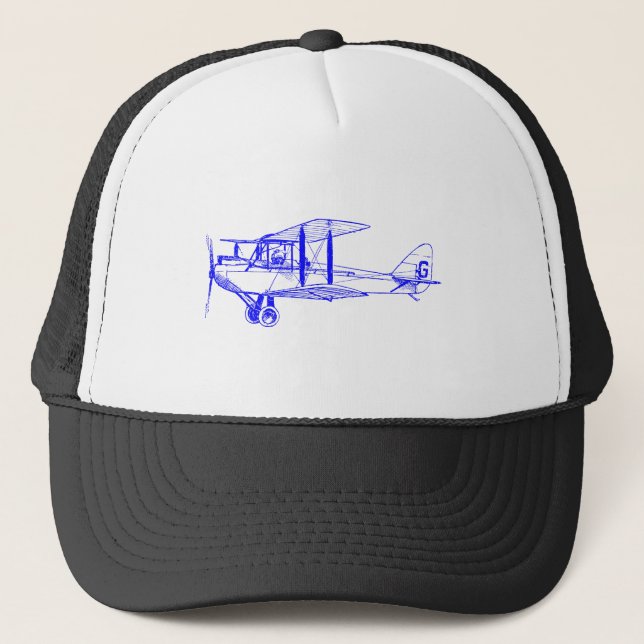 Casquette Vintage Biplane - Blue (Devant)