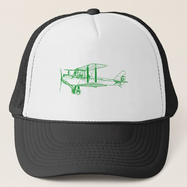 Casquette Vintage Biplane - Grass Green (Devant)