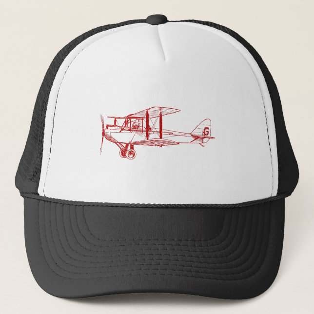Casquette Vintage Biplane - Ruby Red (Devant)