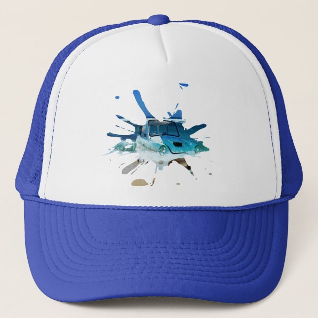 Casquette Vintage Classic Car Beach Pop Art, (Devant)