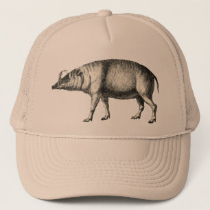 Casquette vintage d'art de Warthog de porc de
