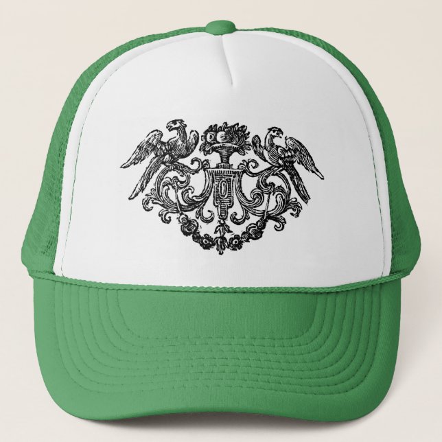 Casquette vintage d'illustration d'oiseau (Devant)