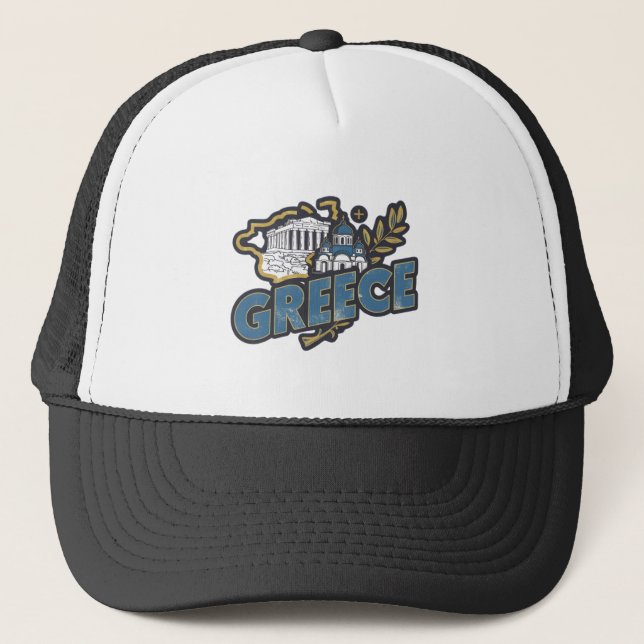 Casquette Vintage Élégant Grèce Europe Voyage Souvenir (Devant)