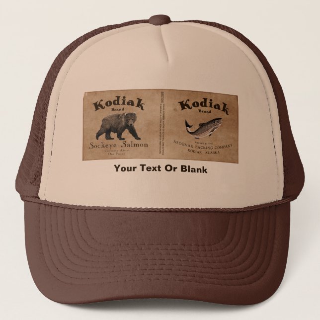 Casquette Vintage Étiquette Saumon Kodiak (Devant)