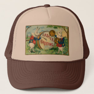 Casquette Vintage Fancy Bunnies Blanc Salutation de Pâques
