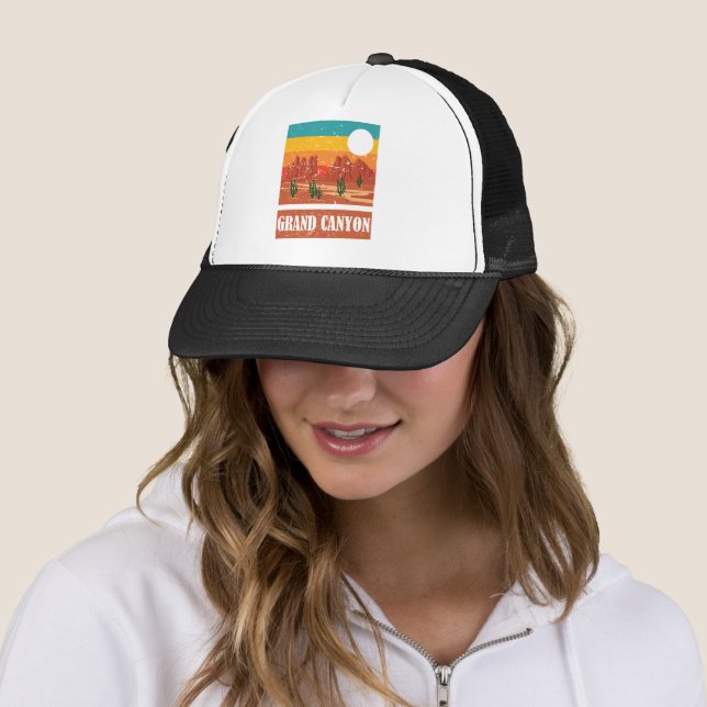 Casquette Vintage Retro Grand Canyon Parc National Arizona (En situation)