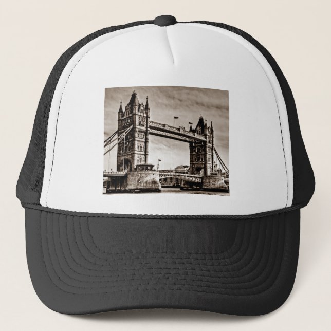 Casquette Vintage Sepia London Tower Bridge (Devant)