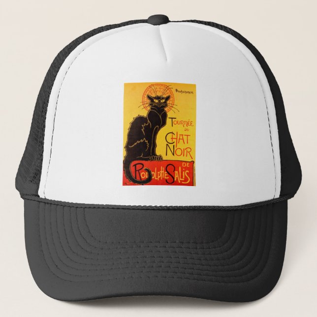 Casquette Vintage Tournee de Conversation Noir Chat Noir (Devant)