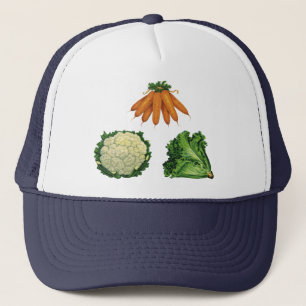 Casquette Vintage Vegetables; Carrots, Cauliflower, Lettuce